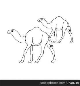 Camel logo vector illustration design