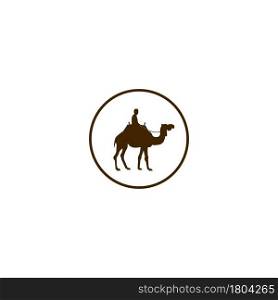 Camel logo vector illustration design background