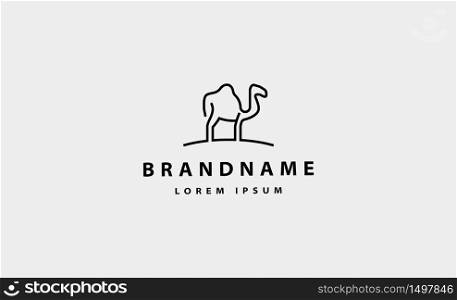 camel Monoline Logo vector design illustration