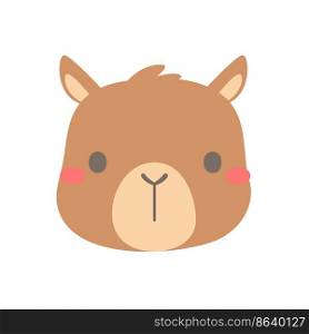 Camel vector. Cute animal face. design for kids.