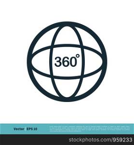 Camera 360 Degree Icon Vector Logo Template Illustration Design. Vector EPS 10.