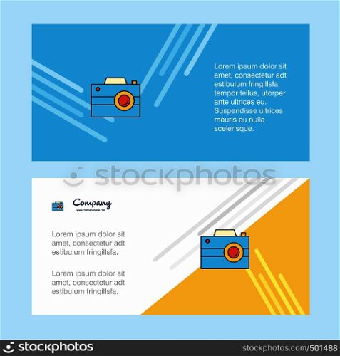 Camera abstract corporate business banner template, horizontal advertising business banner.