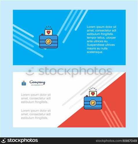Camera abstract corporate business banner template, horizontal advertising business banner.