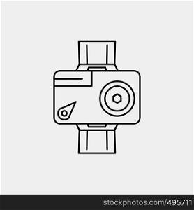 camera, action, digital, video, photo Line Icon. Vector isolated illustration. Vector EPS10 Abstract Template background