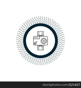 camera, action, digital, video, photo Line Icon. Vector isolated illustration. Vector EPS10 Abstract Template background