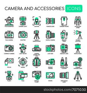 Camera and Accessories , Thin Line and Pixel Perfect Icons