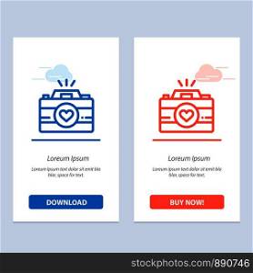 Camera, Cam, Videogame, Images, Couple Photography Blue and Red Download and Buy Now web Widget Card Template