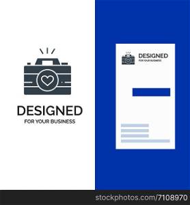 Camera, Cam, Videogame, Images, Couple Photography Grey Logo Design and Business Card Template