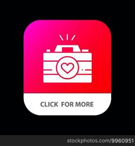 Camera, Cam, Videogame, Images, Couple Photography Mobile App Button. Android and IOS Glyph Version