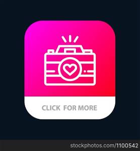 Camera, Cam, Videogame, Images, Couple Photography Mobile App Button. Android and IOS Line Version