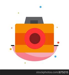 Camera, Computer, Digital, Technology Abstract Flat Color Icon Template