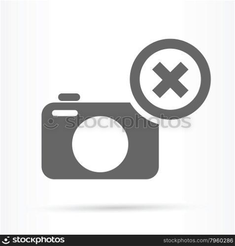 camera delete image symbol icon web vector illustration