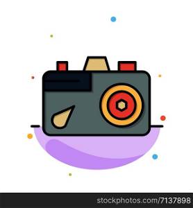 Camera, Education, Image, Picture Abstract Flat Color Icon Template