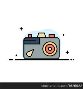 Camera, Education, Image, Picture Business Logo Template. Flat Color
