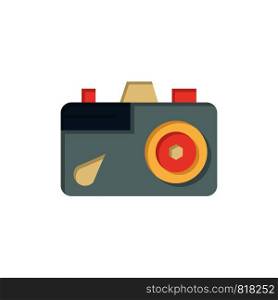 Camera, Education, Image, Picture Flat Color Icon. Vector icon banner Template