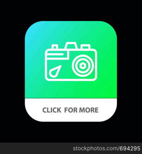 Camera, Education, Image, Picture Mobile App Button. Android and IOS Line Version