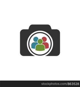 Camera Employees Icon Logo Template Illustration Design. Vector EPS 10.
