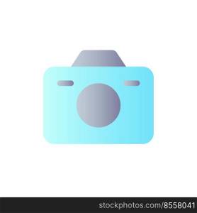 Camera flat gradient color ui icon. Digital and analogue. Photography. Instrument for making pictures. Simple filled pictogram. GUI, UX design for mobile application. Vector isolated RGB illustration. Camera flat gradient color ui icon