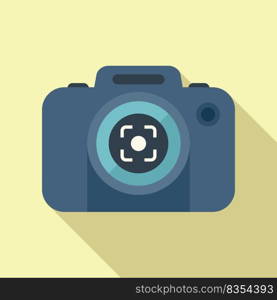 Camera focus icon flat vector. Work goal. Business target. Camera focus icon flat vector. Work goal