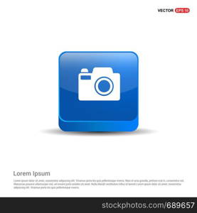 Camera Icon - 3d Blue Button.