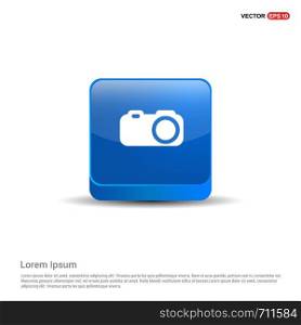 Camera Icon - 3d Blue Button.