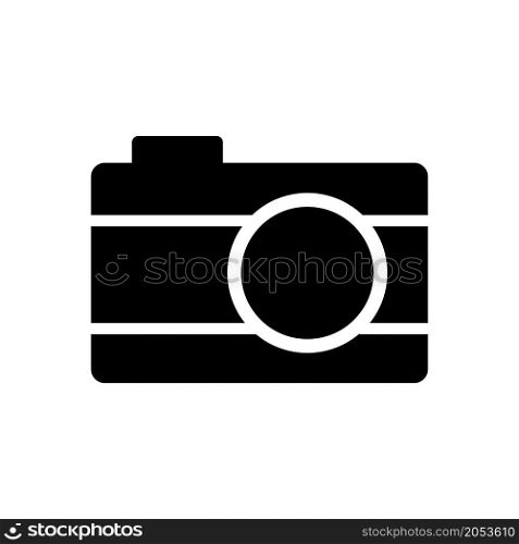 camera icon flat illustration
