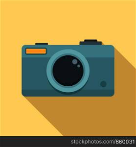 Camera icon. Flat illustration of camera vector icon for web design. Camera icon, flat style