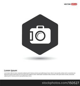Camera Icon Hexa White Background icon template - Free vector icon