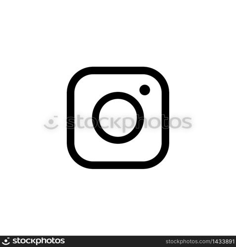 Camera icon in social media instagram concept on isolated white background. EPS 10 vector. Camera icon in social media instagram concept on isolated white background. EPS 10 vector.