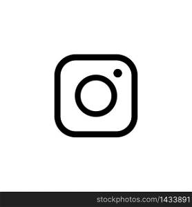 Camera icon in social media instagram concept on isolated white background. EPS 10 vector. Camera icon in social media instagram concept on isolated white background. EPS 10 vector.