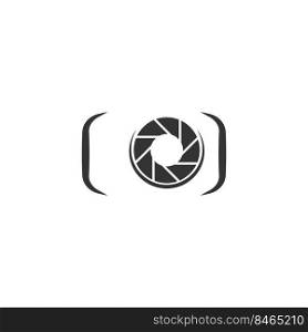 Camera icon logo design illustration template vector