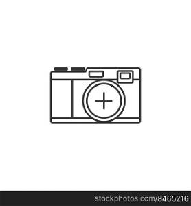 Camera icon logo design illustration template vector
