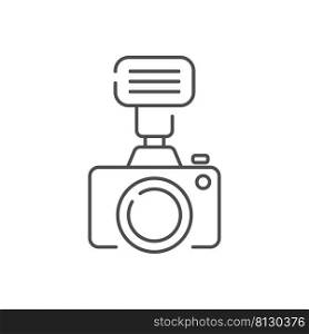 Camera icon logo flat design illustration template vector