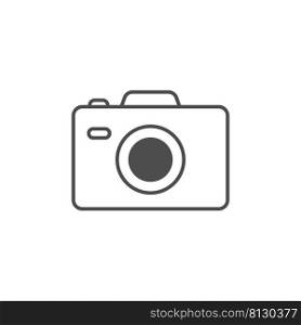 Camera icon logo flat design illustration template vector