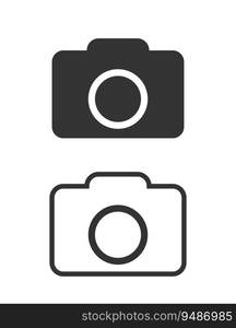 Camera icon. Photo. Simple flat design. Vector art