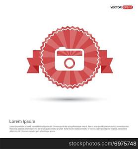 Camera Icon - Red Ribbon banner