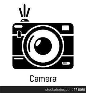 Camera icon. Simple illustration of camera vector icon for web. Camera icon, simple black style
