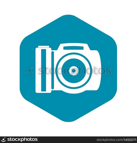 Camera icon. Simple illustration of camera vector icon for web. Camera icon, simple style