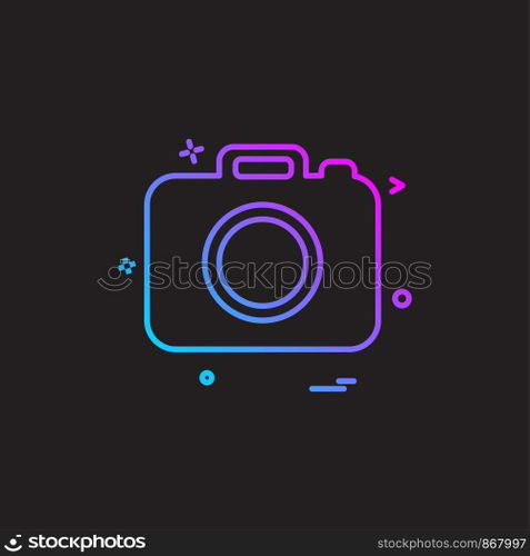 camera icon vector design
