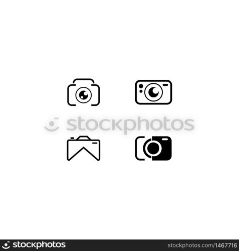 Camera icon vector logo design