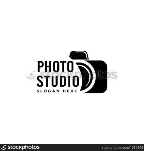 Camera illustration related to photo studio logo, photographer logo or photography icon. Vector EPS 10
