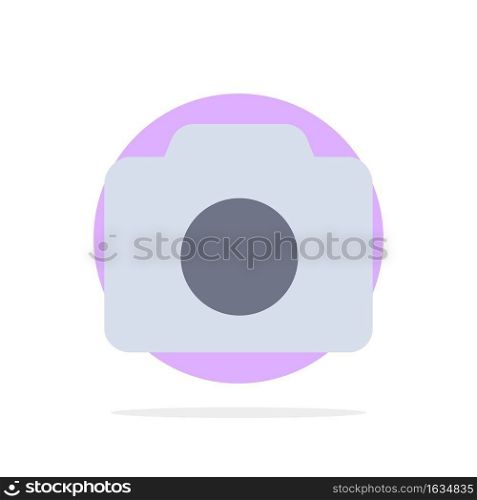 Camera, Image, Basic, Ui Abstract Circle Background Flat color Icon