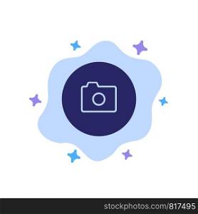 Camera, Image, Basic, Ui Blue Icon on Abstract Cloud Background