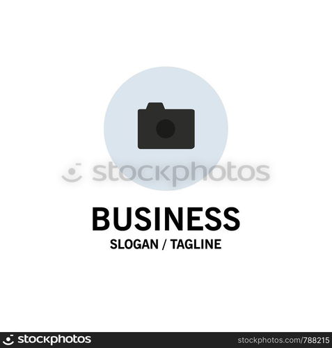 Camera, Image, Basic, Ui Business Logo Template. Flat Color