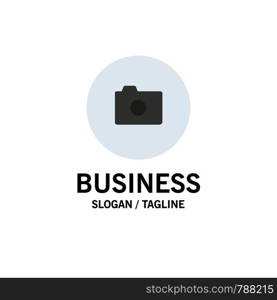 Camera, Image, Basic, Ui Business Logo Template. Flat Color