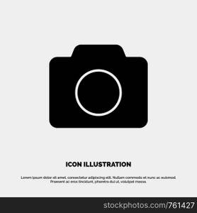 Camera, Image, Basic, Ui solid Glyph Icon vector