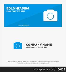 Camera, Image, Basic, Ui SOlid Icon Website Banner and Business Logo Template