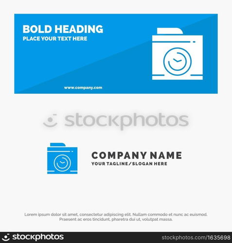 Camera, Image, Big Think SOlid Icon Website Banner and Business Logo Template