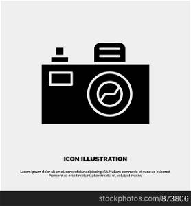 Camera, Image, Design solid Glyph Icon vector