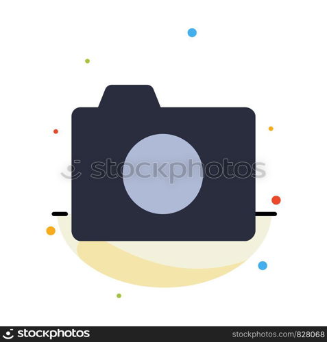 Camera, Image, Photo, Basic Abstract Flat Color Icon Template